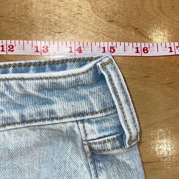 Old Navy OG Super Straight High Rise Distressed Denim Jeans Size 8 - Picture 5 of 8